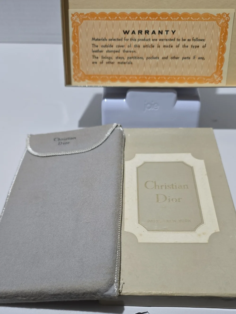 NPS Vintage Christian Dior Genuine Calf Leather Long Wallet Checkbook Cover